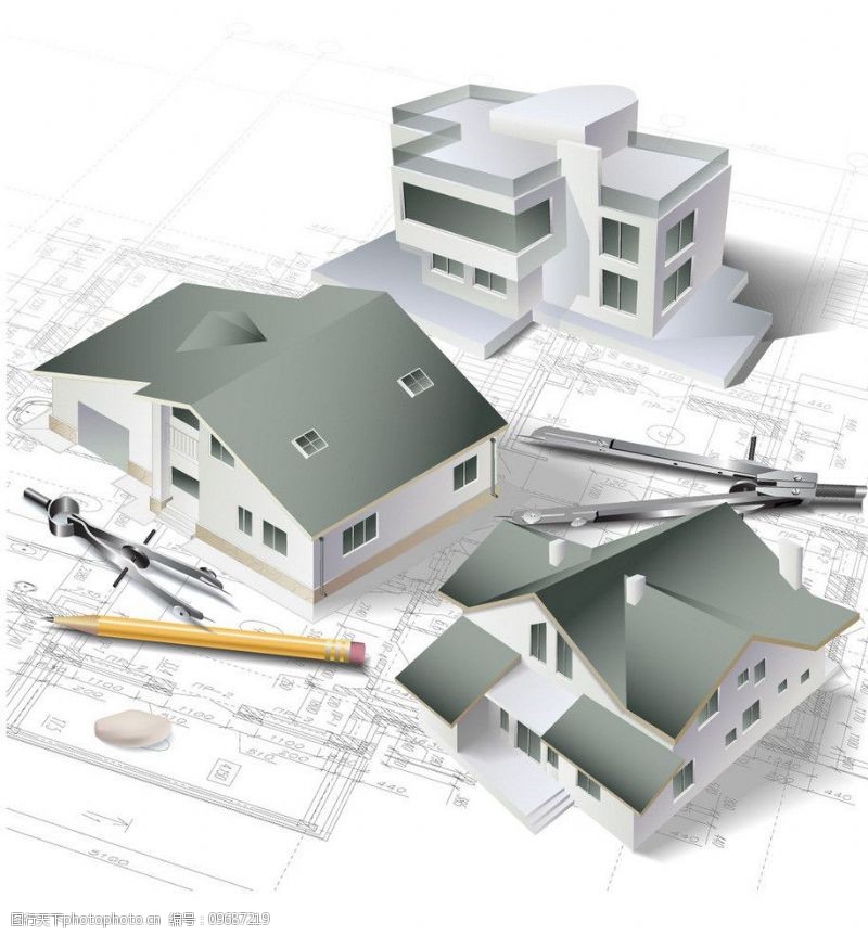 建筑工程圖圖片素材