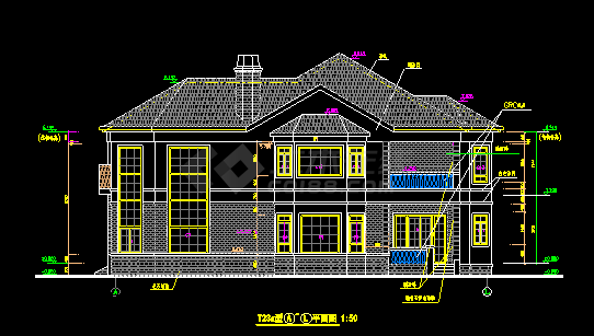 某市鋼結構別墅建筑cad設計施工圖紙_居住建筑_土木在線