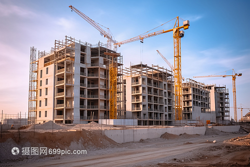 蓋房的施工現場